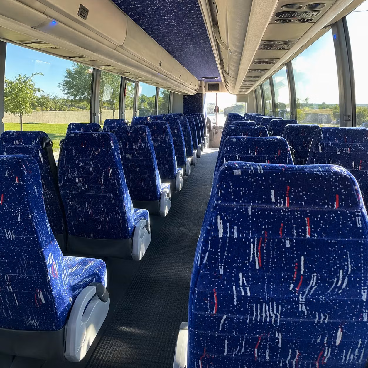 tempe charter bus rental interior